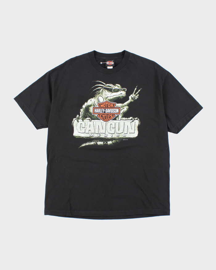 Vintage 2000's Harley Davidson Cancun Mexico Biker T-Shirt - XL