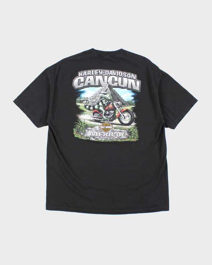 Vintage 2000's Harley Davidson Cancun Mexico Biker T-Shirt - XL