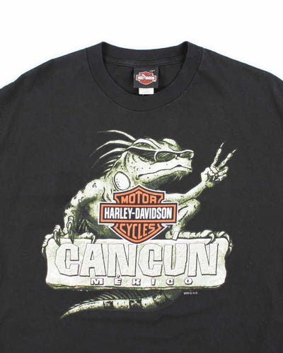 Vintage 2000's Harley Davidson Cancun Mexico Biker T-Shirt - XL