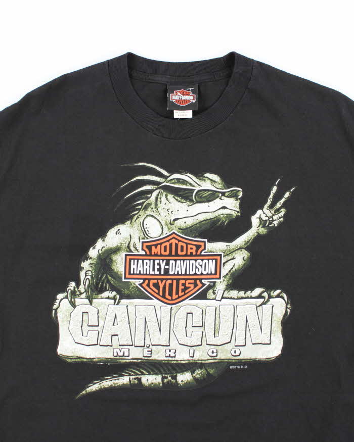 Vintage 2000's Harley Davidson Cancun Mexico Biker T-Shirt - XL