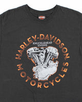 Vintage Y2K Harley Davidson Knucklehead Engine T-Shirt - M
