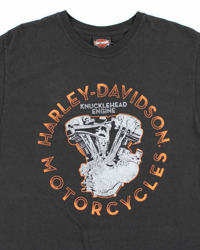 Vintage Y2K Harley Davidson Knucklehead Engine T-Shirt - M