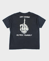 Vintage Y2K Skull Slogan Graphic T-Shirt - XL