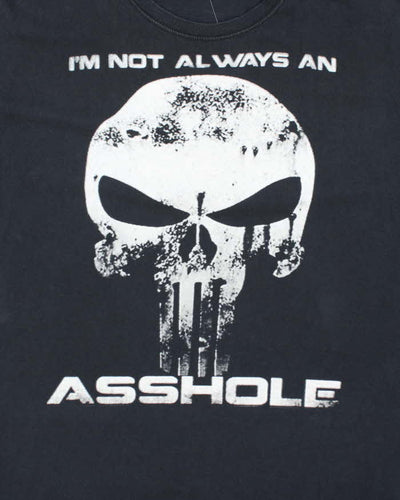 Vintage Y2K Skull Slogan Graphic T-Shirt - XL