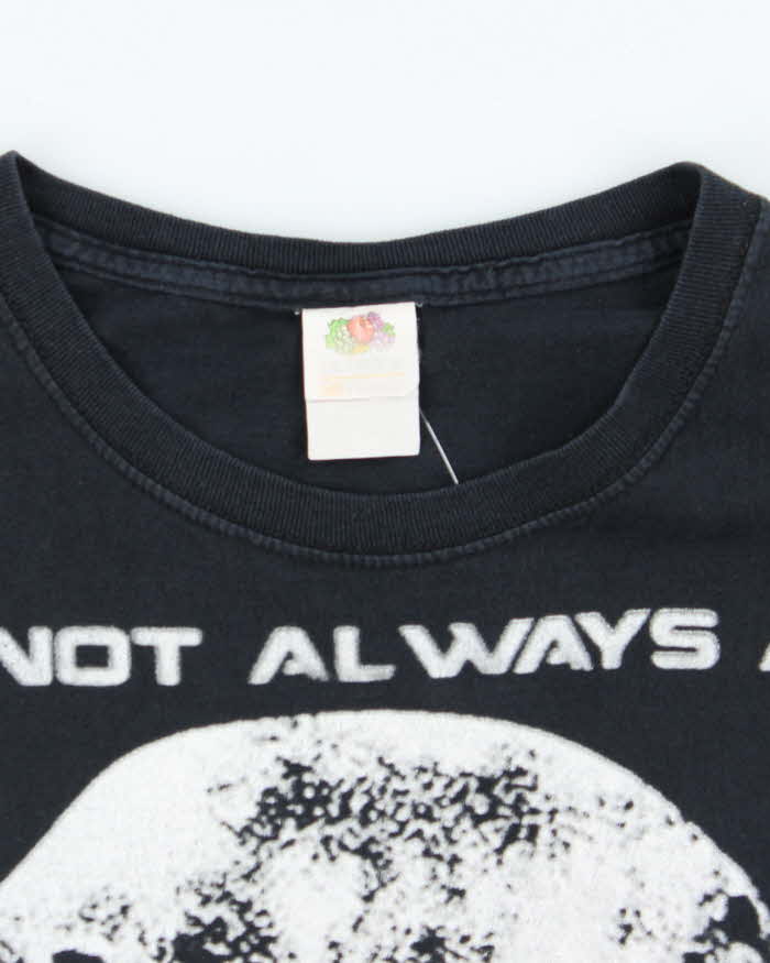 Vintage Y2K Skull Slogan Graphic T-Shirt - XL