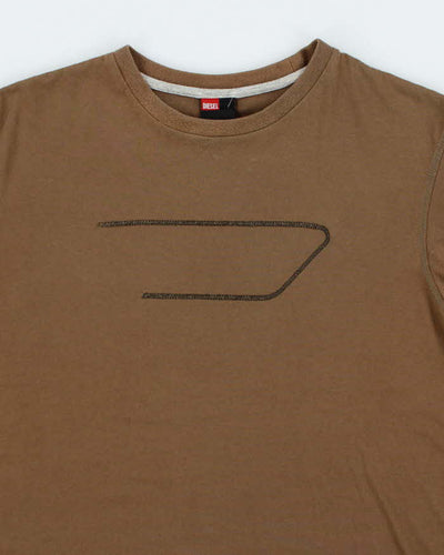 Vintage Y2K Diesel Embroidered Logo T-Shirt - M