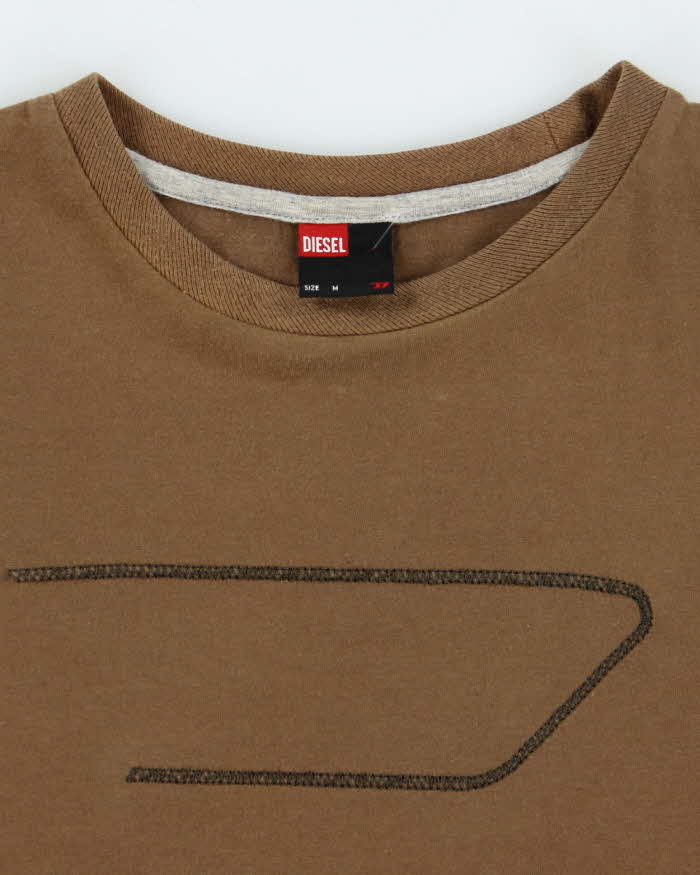 Vintage Y2K Diesel Embroidered Logo T-Shirt - M