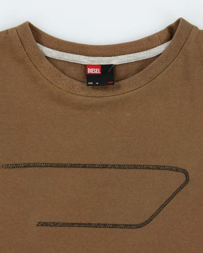 Vintage Y2K Diesel Embroidered Logo T-Shirt - M