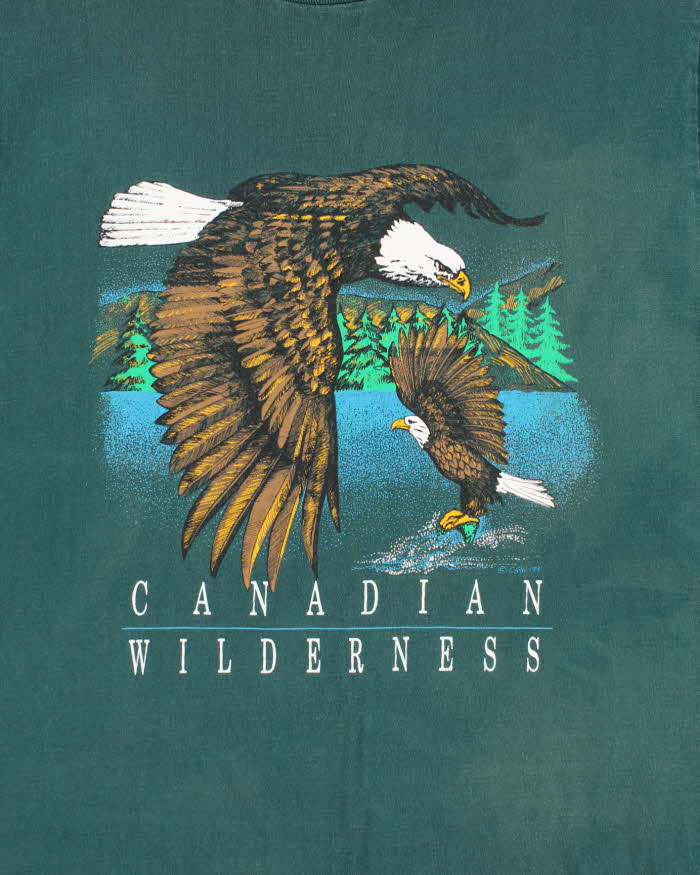 Vintage 90's Canadian Wilderness Eagle Graphic T-Shirt - M