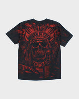 Vintage Y2K Mexican Skull All Over Print T-Shirt - L