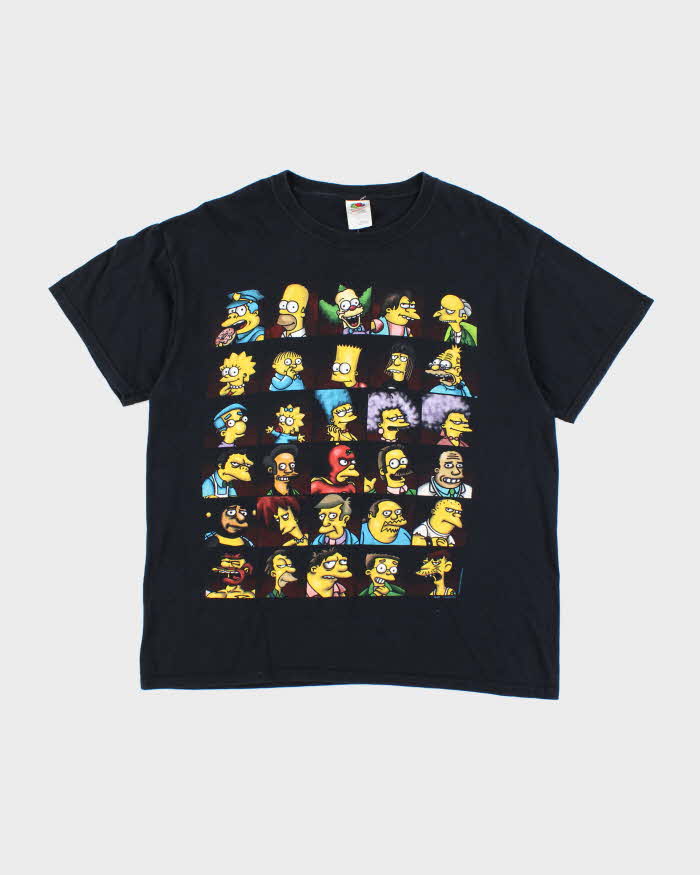 Vintage Y2K The Simpsons Profile Pictures Graphic T-Shirt - L