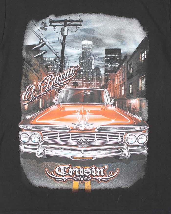 Vintage 2000's Cruising Low Rider Car Graphic T-Shirt - L