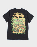 Vintage Stussy Spell Out Butterfly Graphic T-Shirt - S