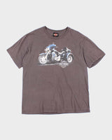 Vintage Harley Davidson Motorbike Graphic T-Shirt - XL