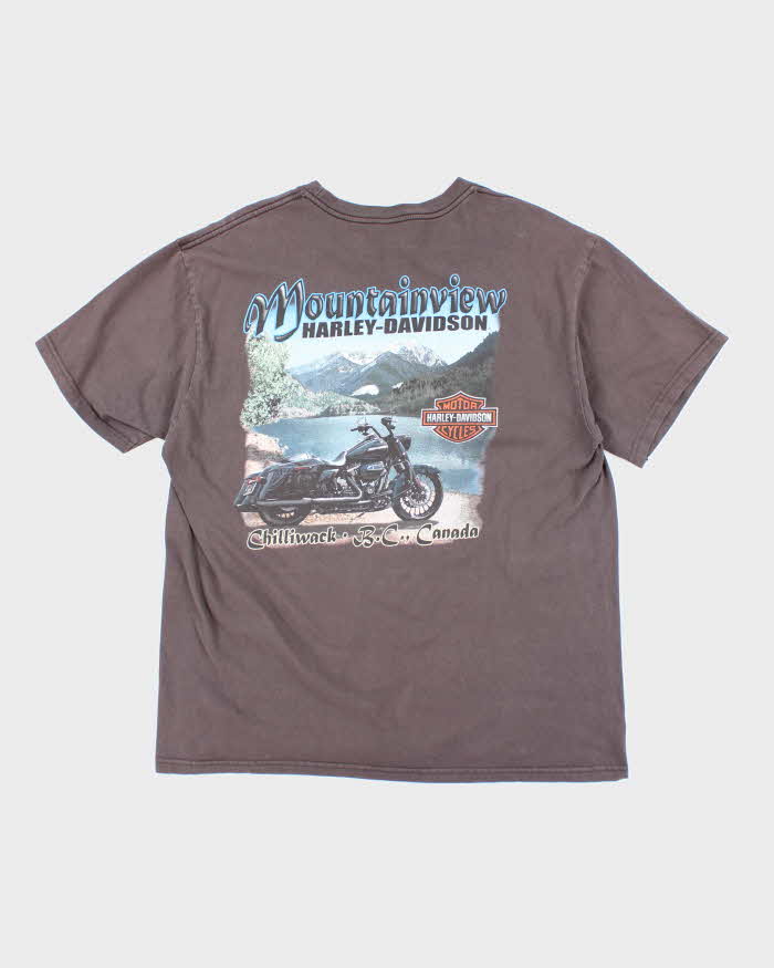 Vintage Harley Davidson Motorbike Graphic T-Shirt - XL