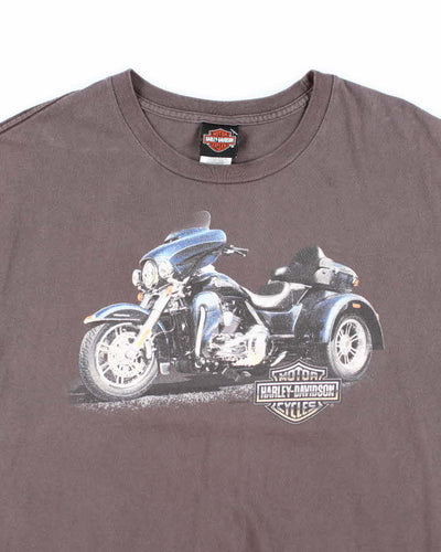 Vintage Harley Davidson Motorbike Graphic T-Shirt - XL