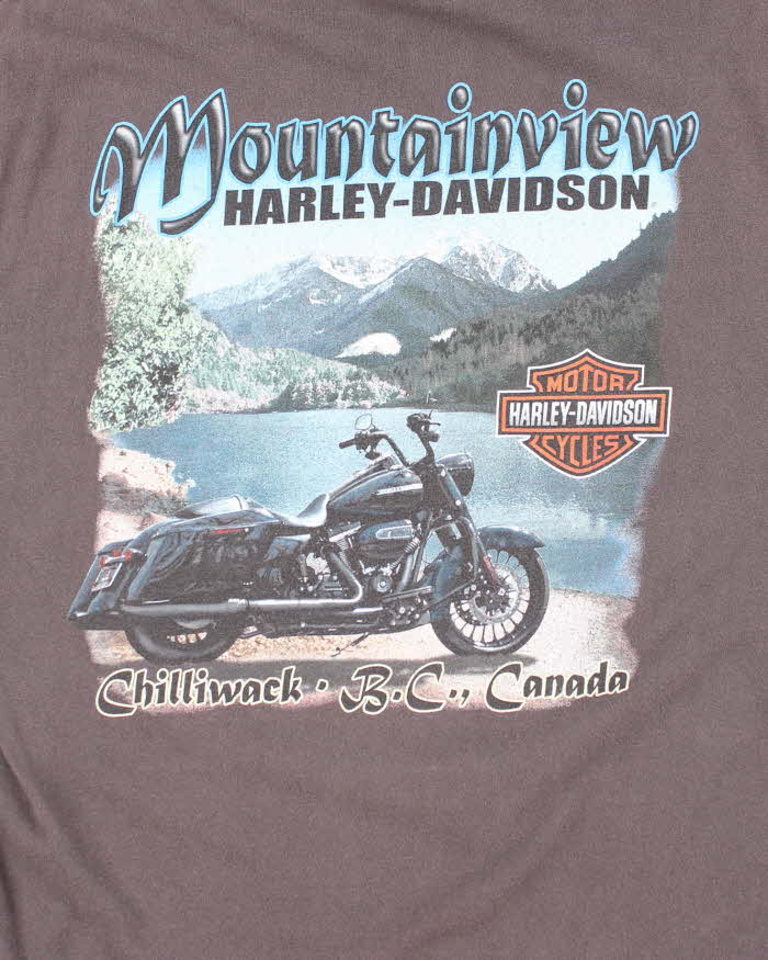 Vintage Harley Davidson Motorbike Graphic T-Shirt - XL