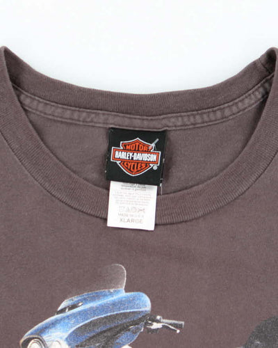 Vintage Harley Davidson Motorbike Graphic T-Shirt - XL
