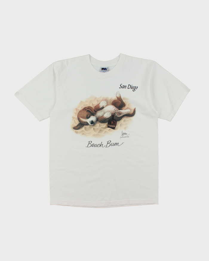Vintage 90's Dan Diego Puppy Dog Graphic T-Shirt - L
