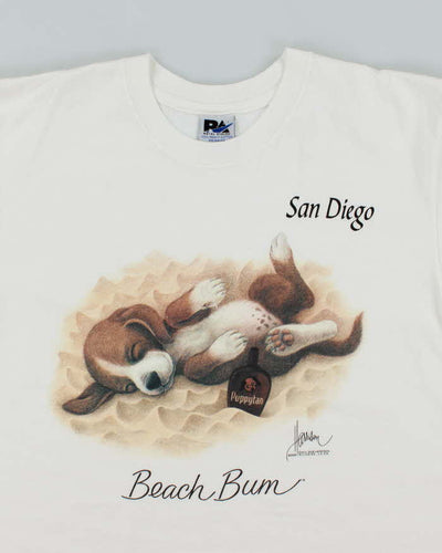 Vintage 90's Dan Diego Puppy Dog Graphic T-Shirt - L