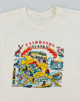 Vintage 80's Fairbanks Alaska Map Graphic T-Shirt - L