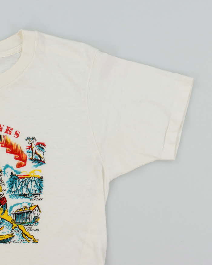 Vintage 80's Fairbanks Alaska Map Graphic T-Shirt - L