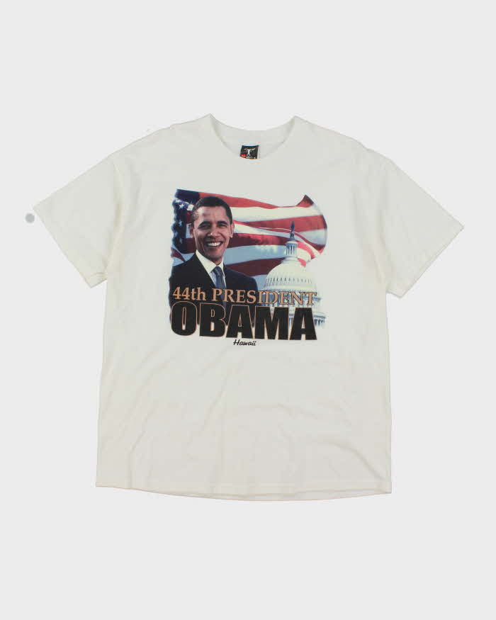 Vintage 2000's Barack Obama Presidential Campaign Graphic T-Shirt - XL