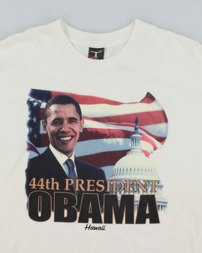 Vintage 2000's Barack Obama Presidential Campaign Graphic T-Shirt - XL