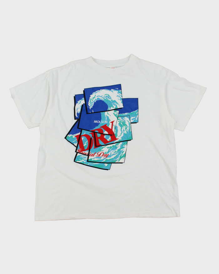 Vintage 90's Molson Dry Beer Graphic T-Shirt - XL