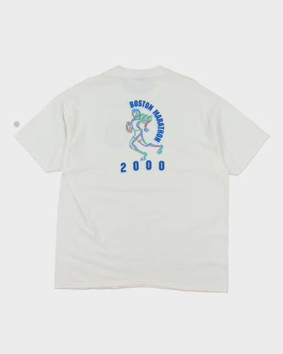 Vintage 2000's Boston Marathon Graphic Oversized T-Shirt - XL
