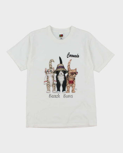 Vintage 90's Beach Bums Cat Graphic T-Shirt - M