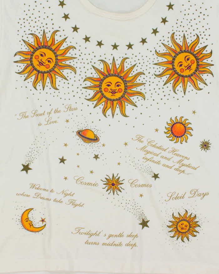 Vintage 90's Single Stitch Sun Graphic T-Shirt - L