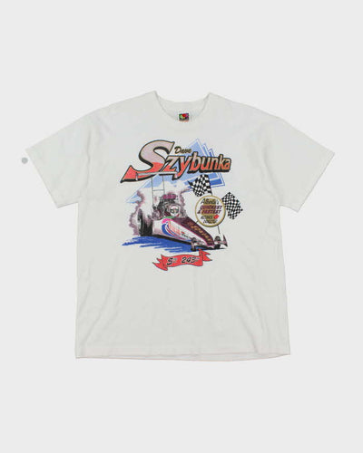 Vintage 90's Dave Szybunka Car Racing T-Shirt - XL