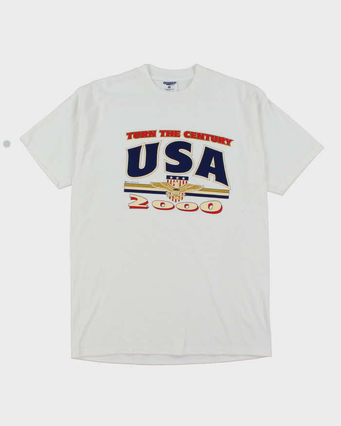 Vintage Y2K USA Millennium Graphic T-Shirt - L
