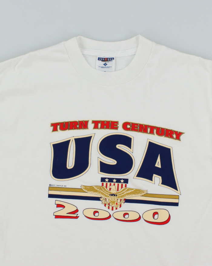 Vintage Y2K USA Millennium Graphic T-Shirt - L