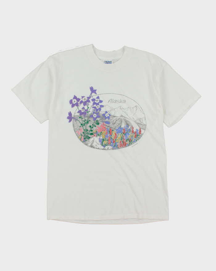 Vintage Y2K Nike Geometric Graphic T-Shirt - M