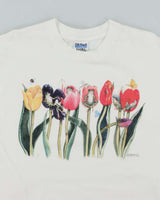 Vintage 90's Frogs in Flowers Graphic T-Shirt - L