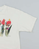 Vintage 90's Frogs in Flowers Graphic T-Shirt - L