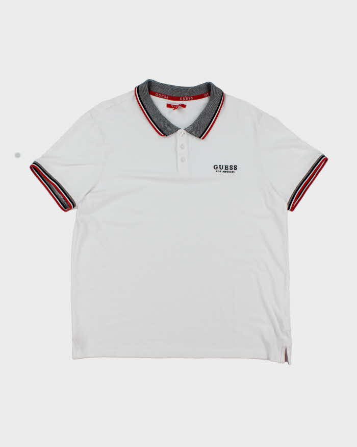 Vintage 2000's Guess Embroidered Logo Polo Shirt - XL