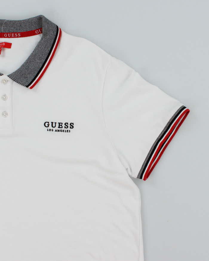Vintage 2000's Guess Embroidered Logo Polo Shirt - XL