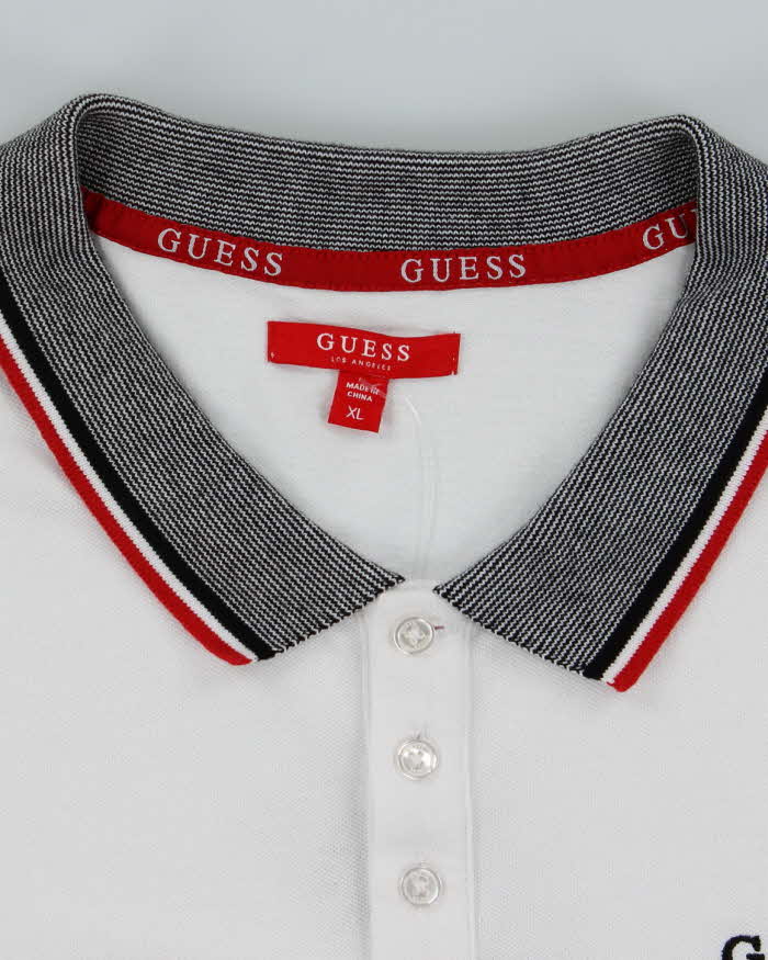 Vintage 2000's Guess Embroidered Logo Polo Shirt - XL