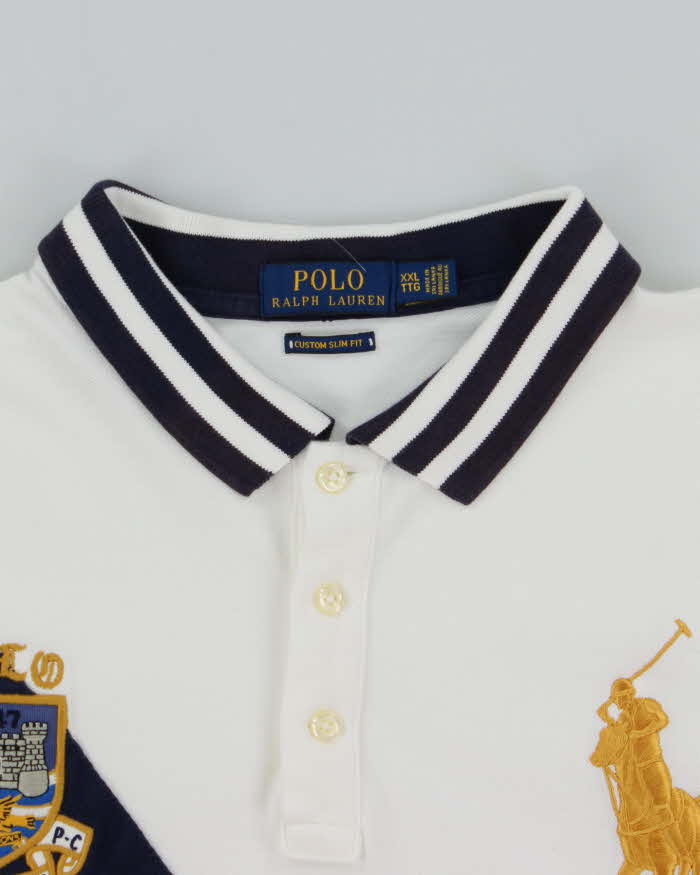 Vintage 2000's Ralph Lauren Big Horse Embroidered Polo Shirt - XXL
