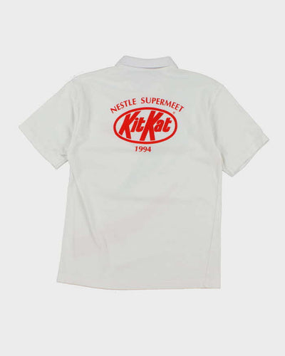 Vintage KitKat Patterned Polo Shirt - L