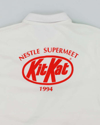 Vintage KitKat Patterned Polo Shirt - L