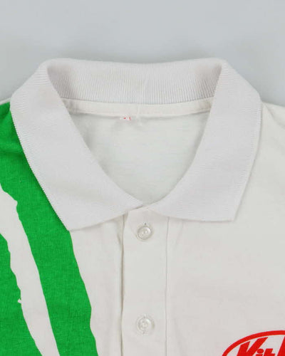 Vintage KitKat Patterned Polo Shirt - L
