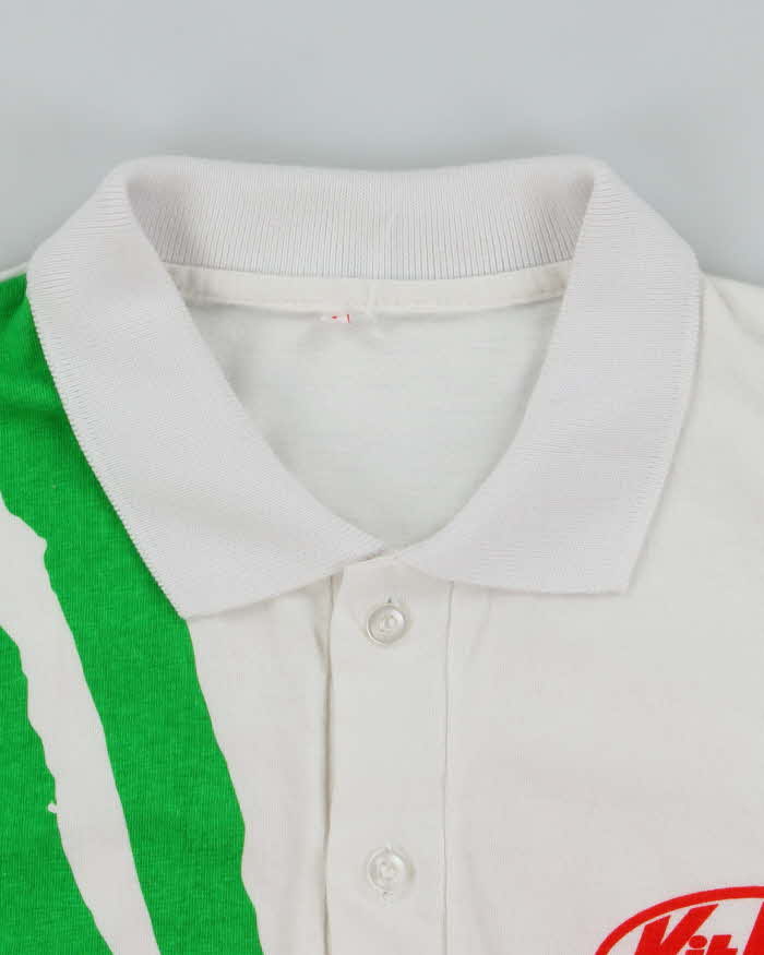 Vintage KitKat Patterned Polo Shirt - L