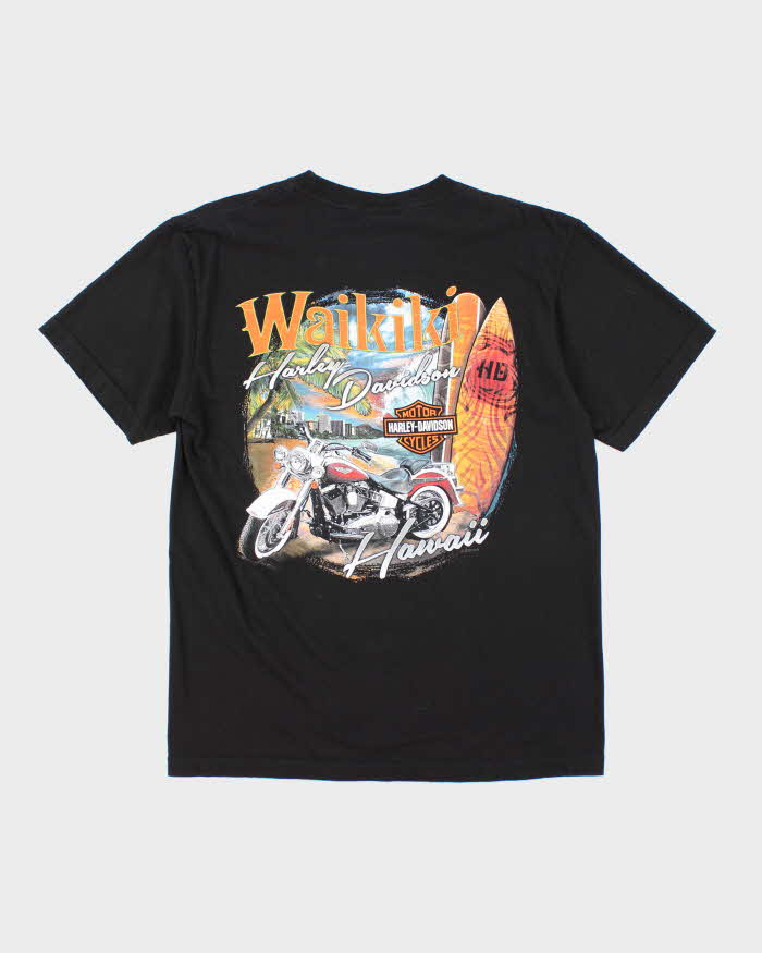 Vintage Harley Davidson Waikiki Biker Graphic T-Shirt - L