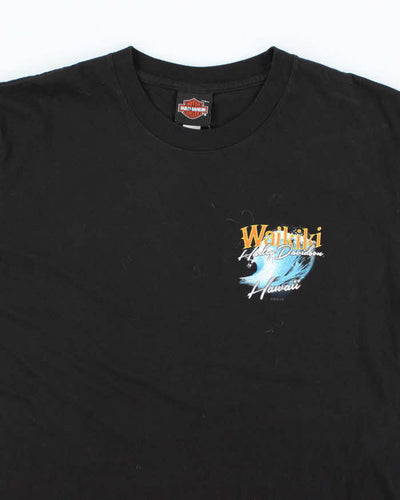 Vintage Harley Davidson Waikiki Biker Graphic T-Shirt - L
