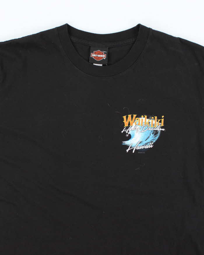 Vintage Harley Davidson Waikiki Biker Graphic T-Shirt - L