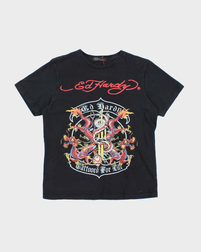 Vintage Y2K Ed Hardy Tattoo Graphic T-Shirt - L